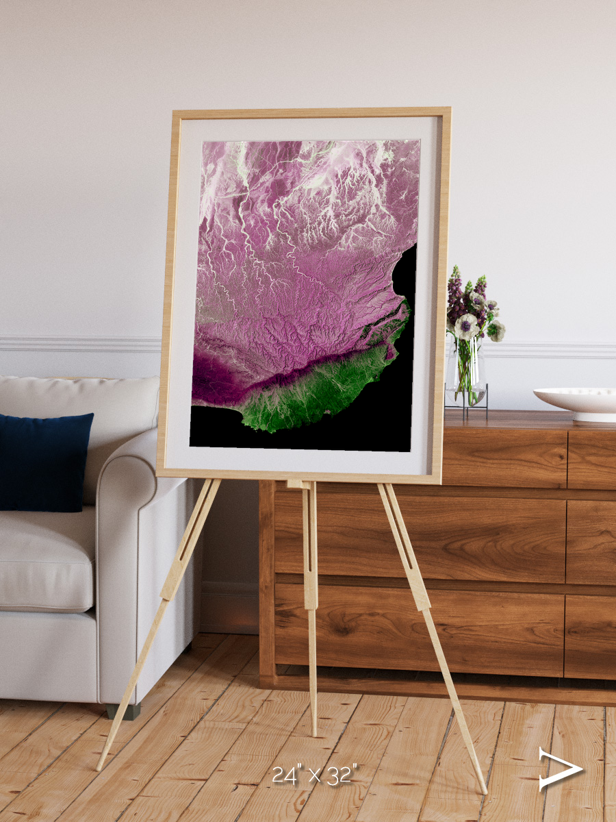 Monsoon Divide, Dhofar Framed & Mounted Print