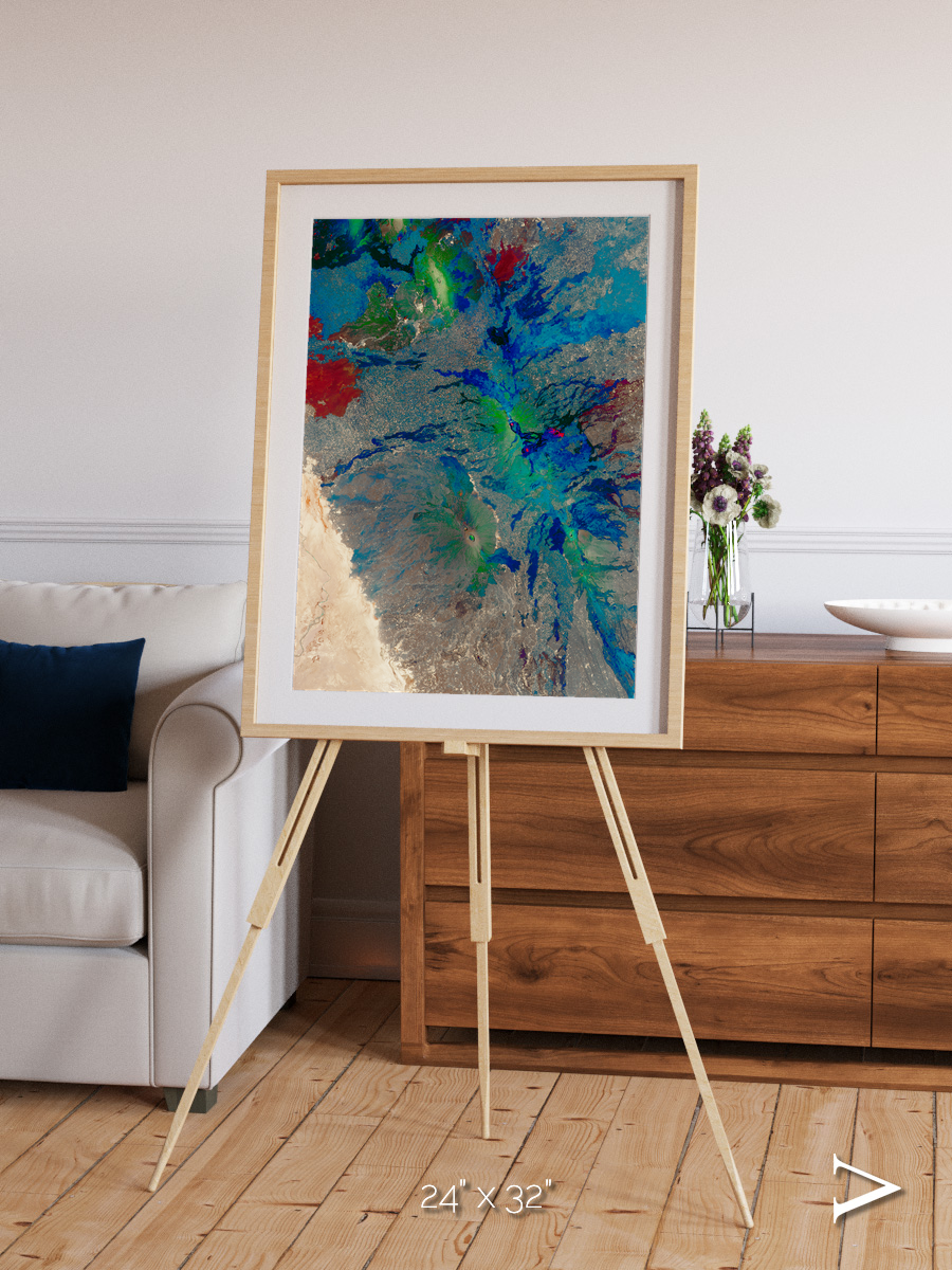 Rift and Fire, Ethiopia Framed & Mounted Print