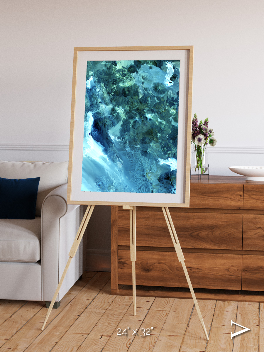Heat Scars, Volcanoes Framed & Mounted Print