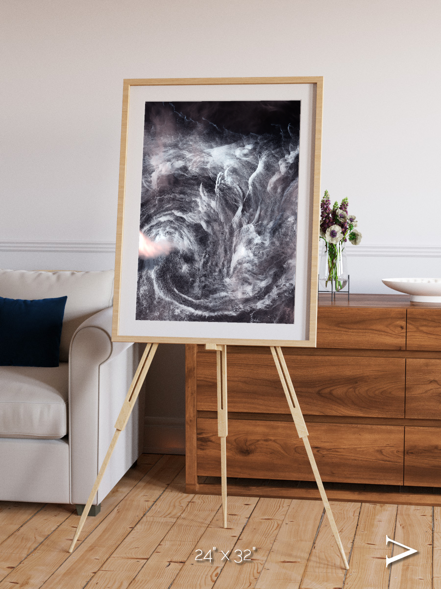 Wind Signatures, Whirlpool in the Air Framed & Mounted Print