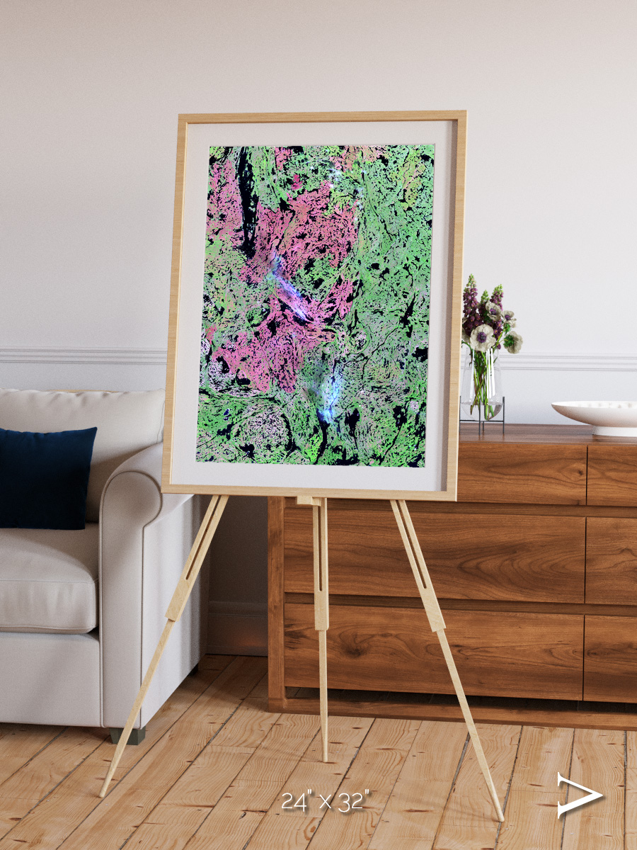 Ice River, Yellowknife Wetlands Framed & Mounted Print