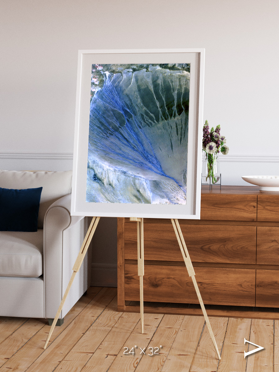 Sunlit Dunes, Alluvial Fan Framed & Mounted Print