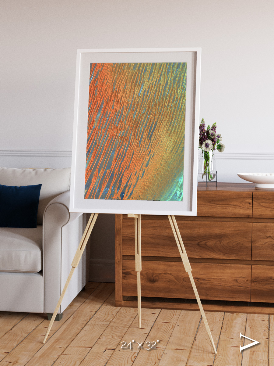 Windwritten Sands, Erg Chech Framed & Mounted Print