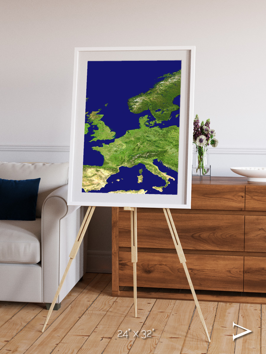 Arctic Outpost, Europe Framed & Mounted Print