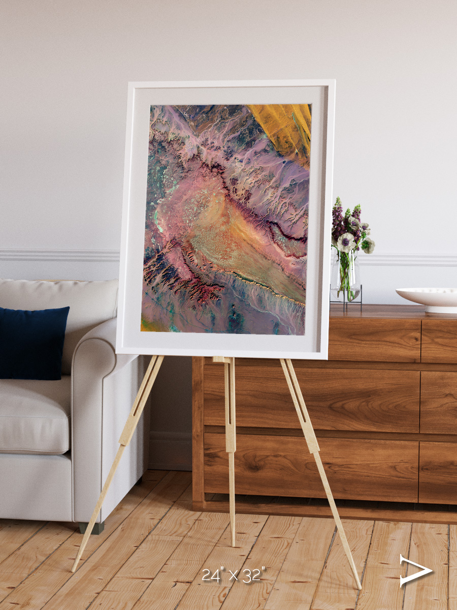 Echoes of Water, Western Desert Framed & Mounted Print