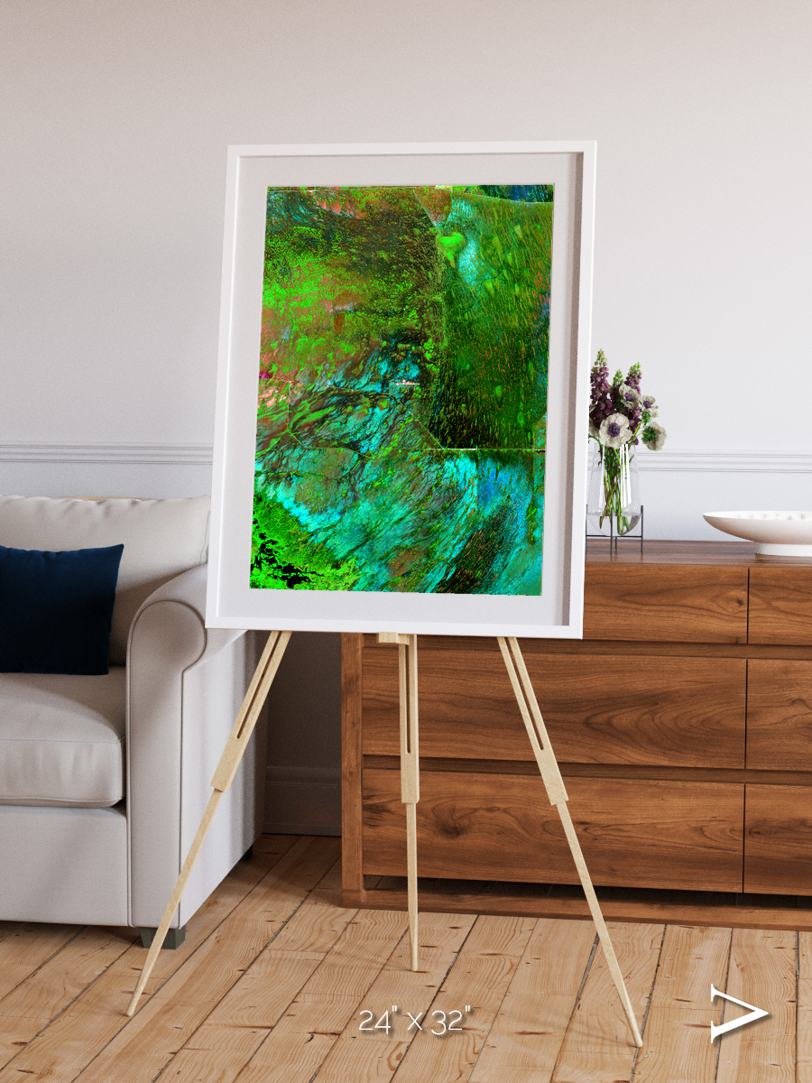 Linear Dunes, Florida Everglades Framed & Mounted Print