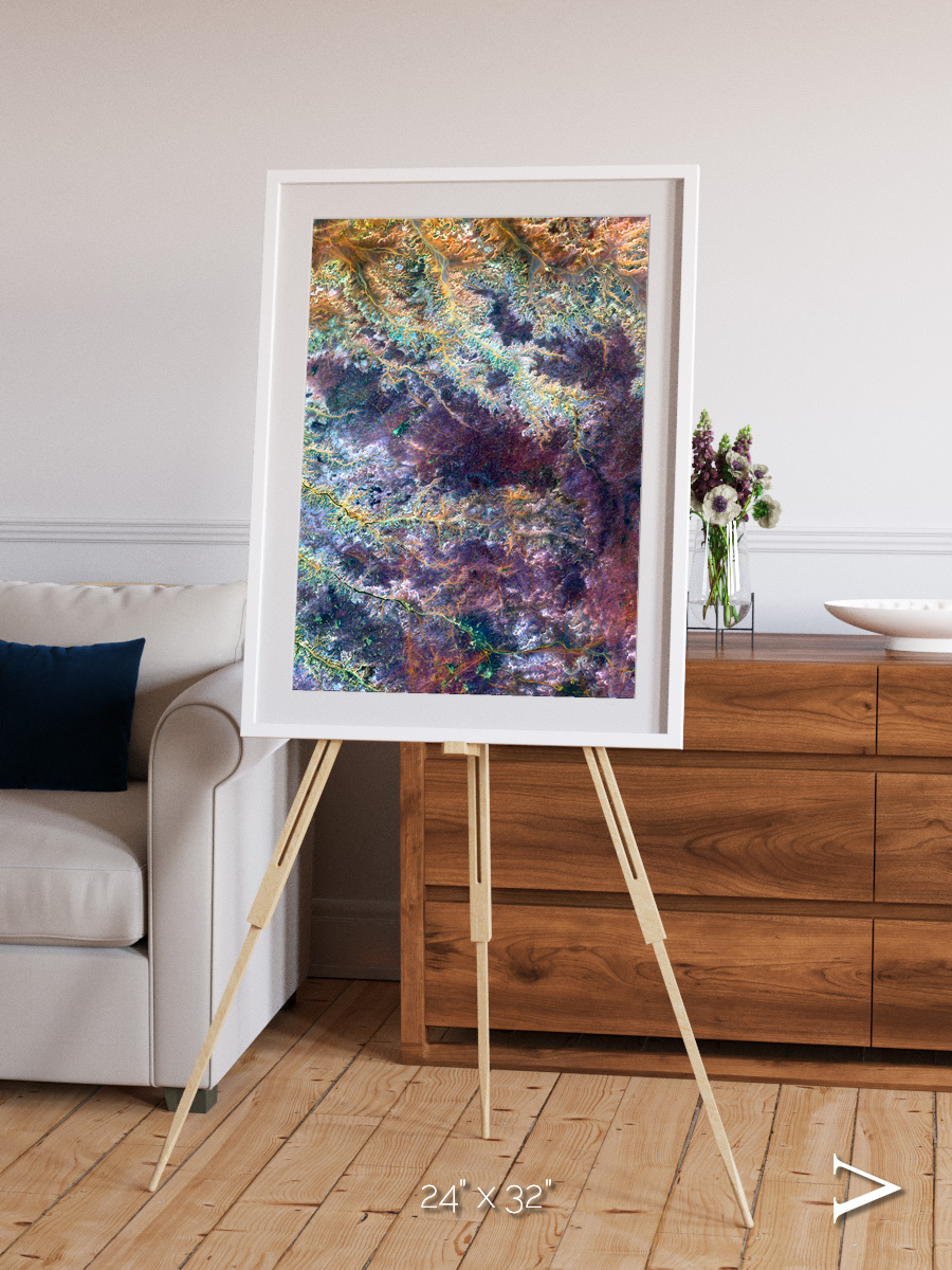 River and Plain, Ghadamis River Framed & Mounted Print