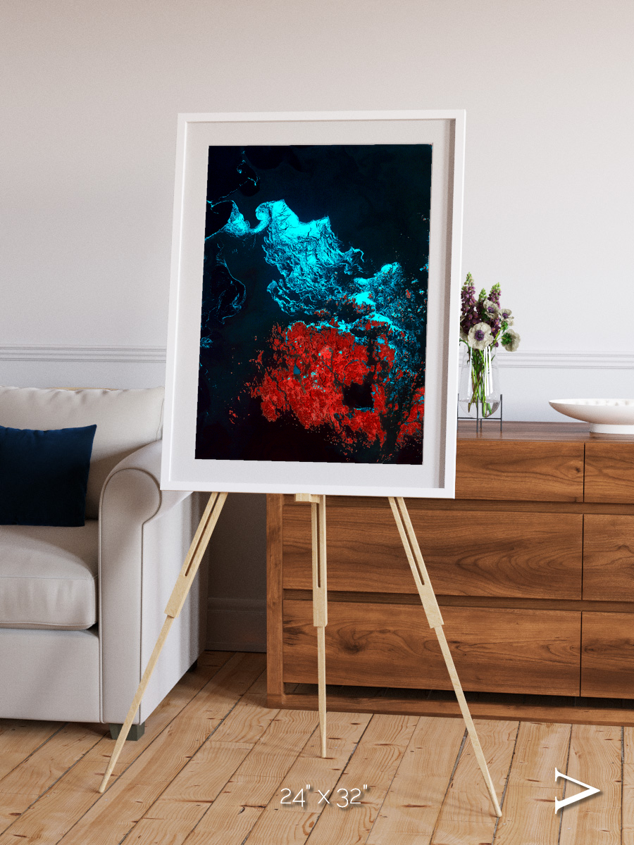 Island Sanctuary, Ghostly Grease Ice Framed & Mounted Print
