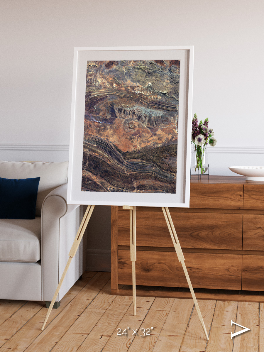 Volcanic Palette, Gosses Bluff Framed & Mounted Print
