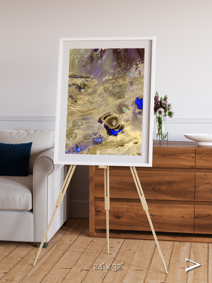 Salt Mirror, Great Salt Desert Framed & Mounted Print