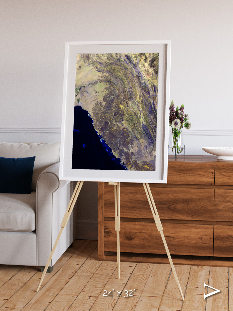 Fire Fields, Harrat Al Birk Framed & Mounted Print