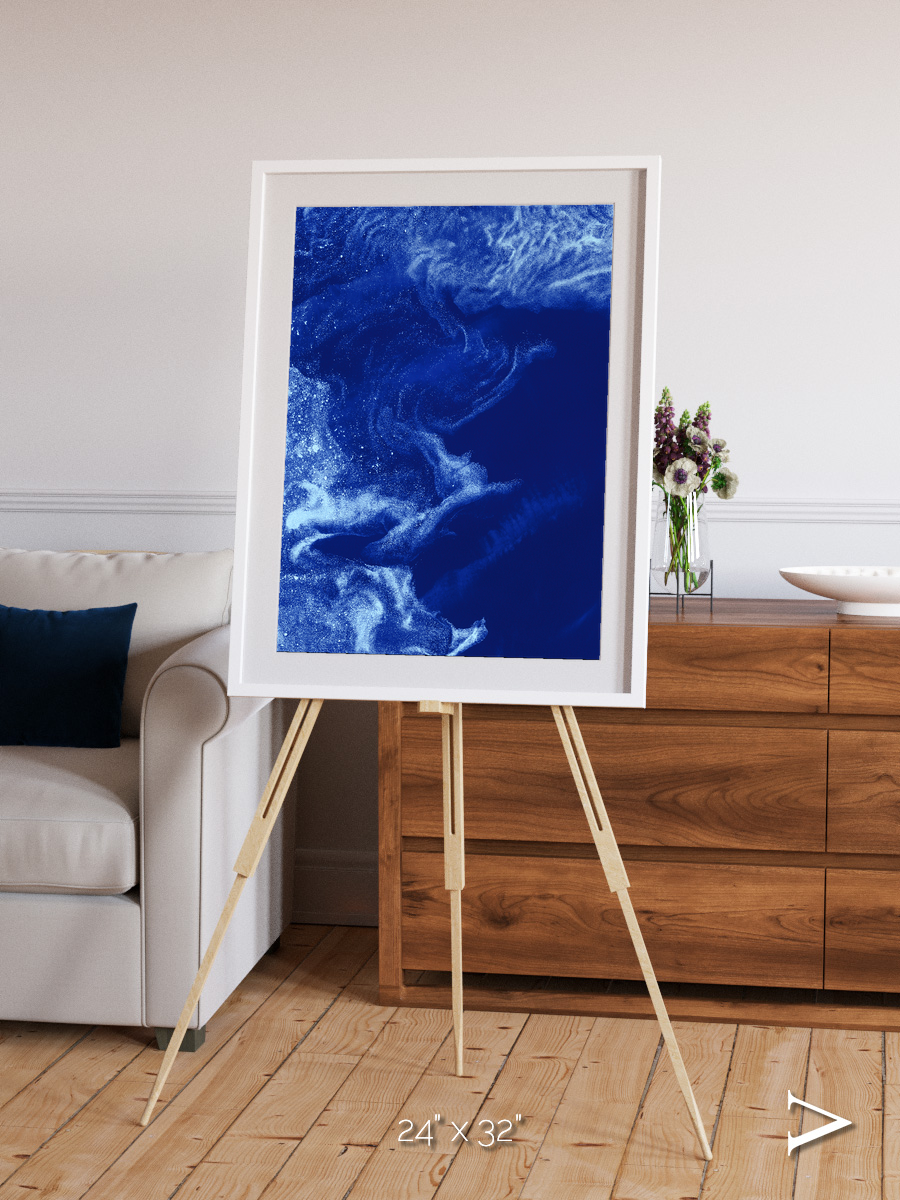 Wind Signatures, Ice Stars Framed & Mounted Print