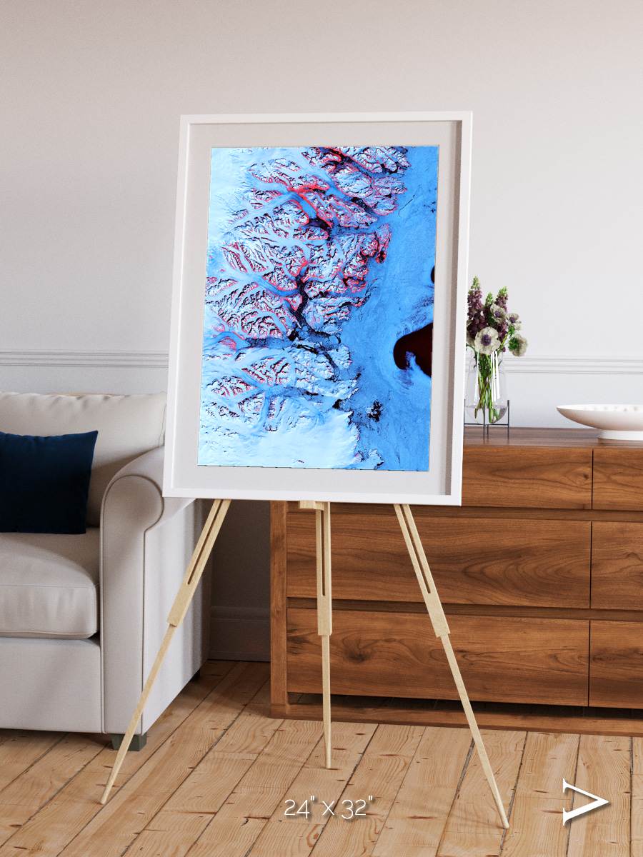 Polar Flow, Ice Waves Framed & Mounted Print