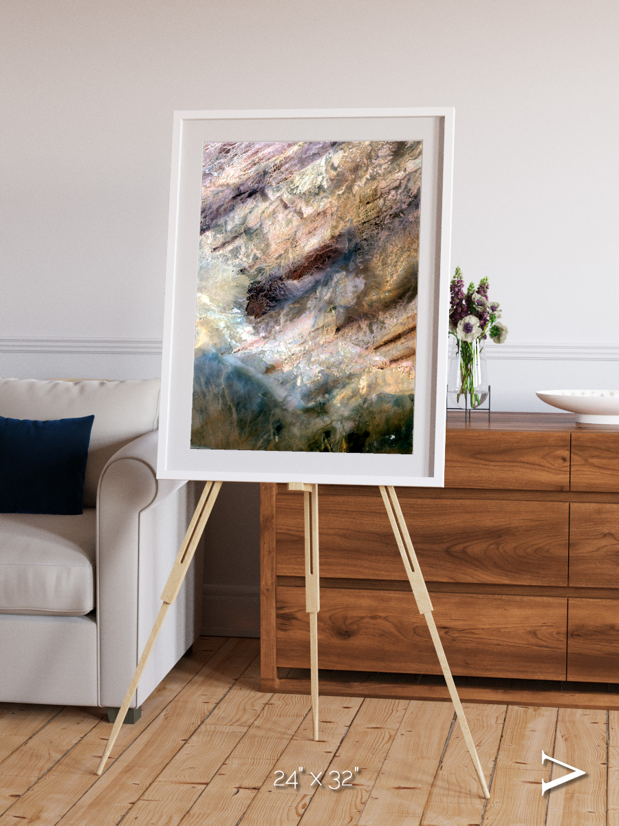 Lava Lines, Impact Framed & Mounted Print