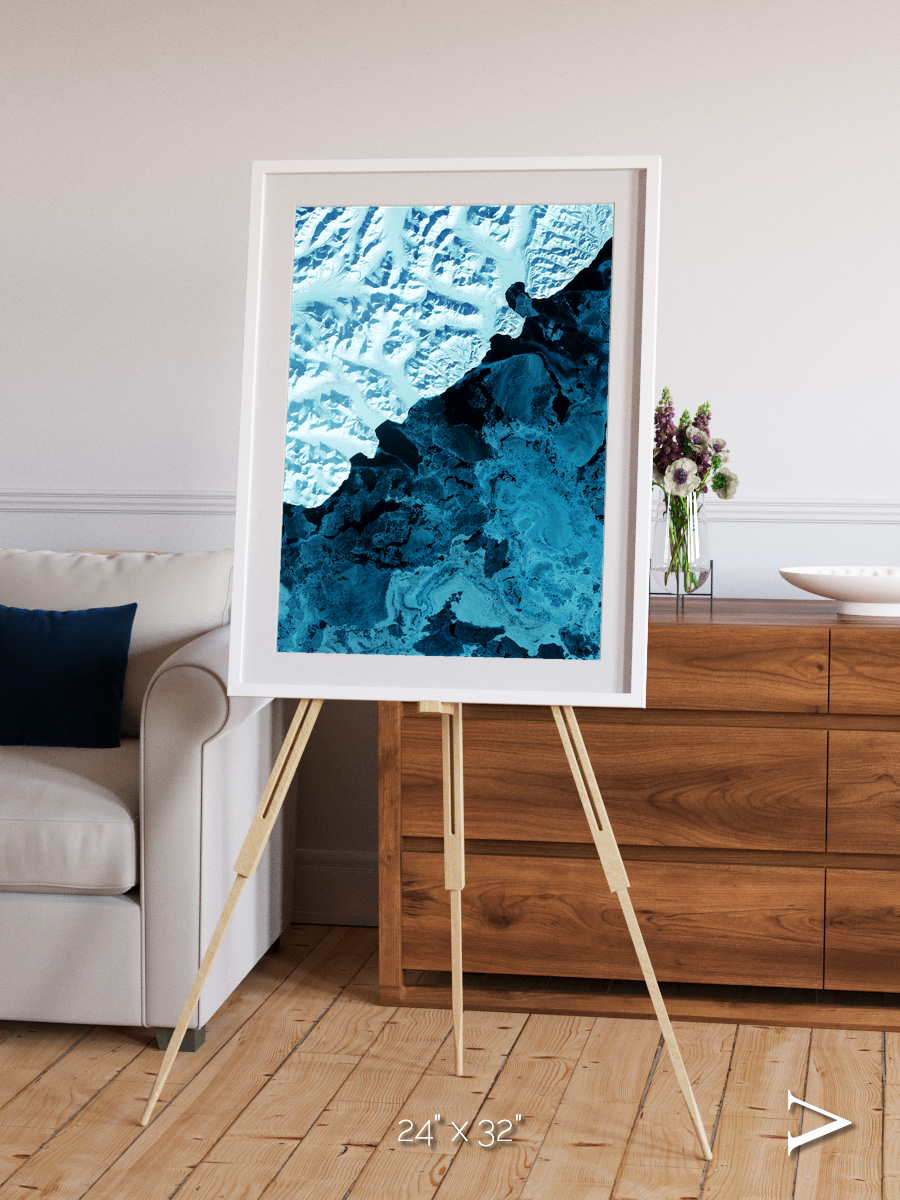 Glacial Passage, Kamchatka Peninsula Framed & Mounted Print