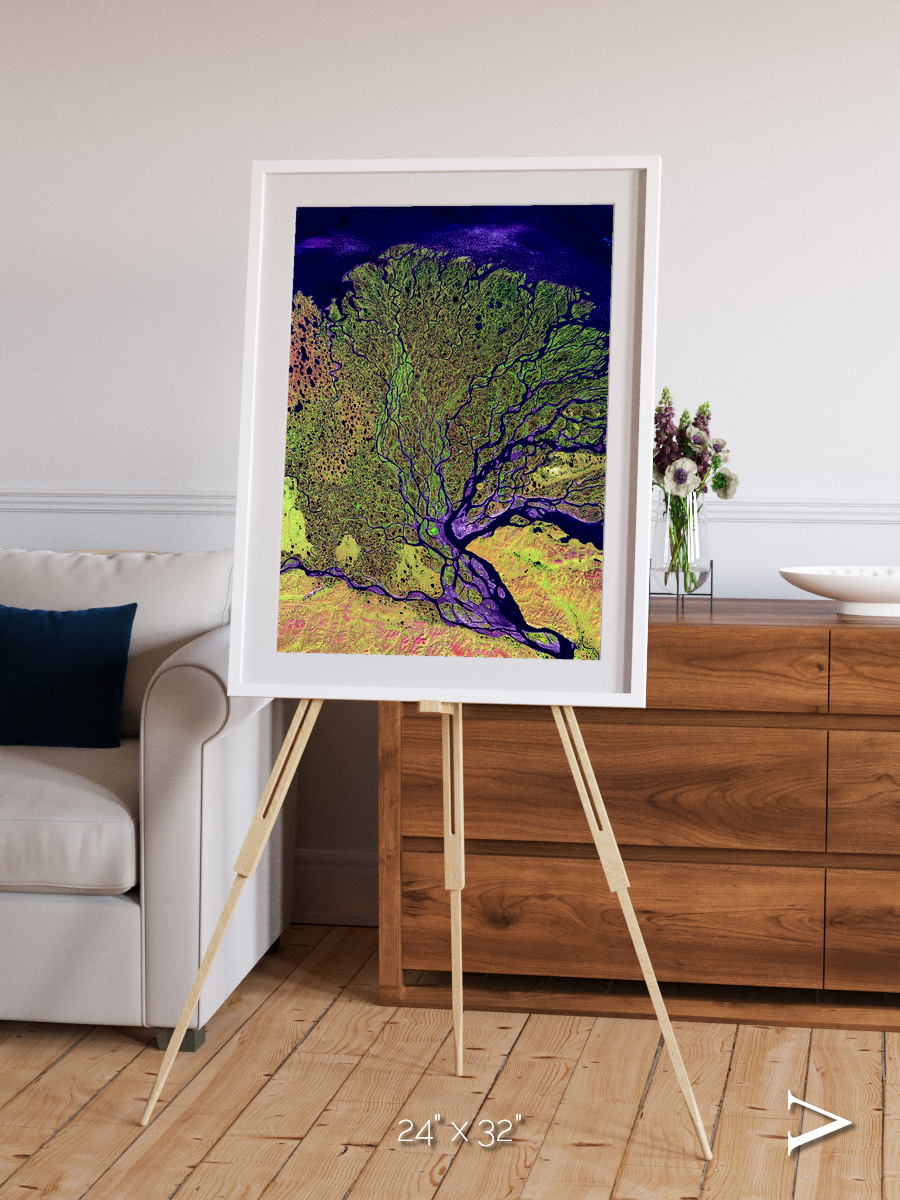 Delta Mosaic, Lena Delta Framed & Mounted Print