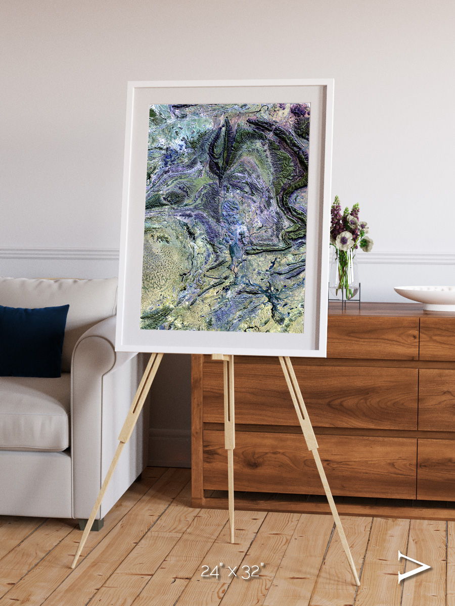 Mountain Textures, MacDonnell Ranges Framed & Mounted Print