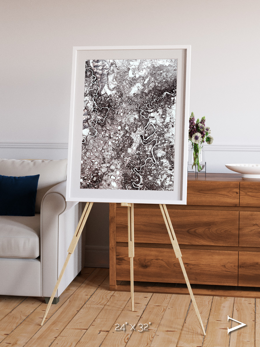 River Threads, Mayn River Framed & Mounted Print