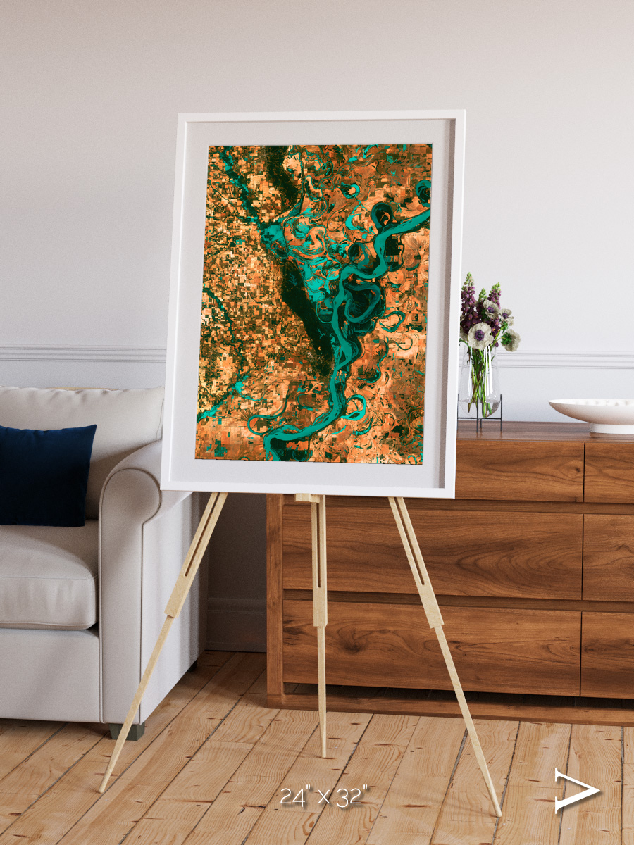 River’s Dance, Mississippi Framed & Mounted Print