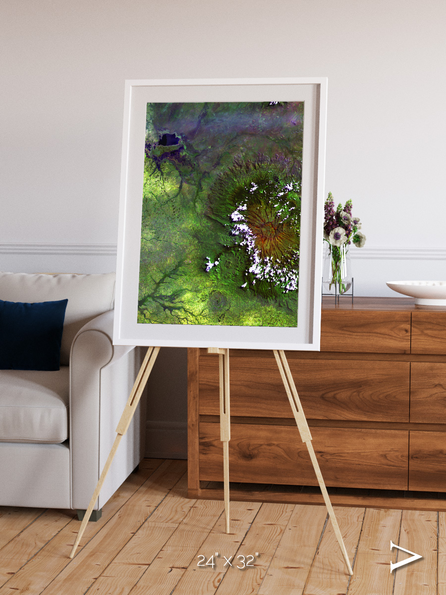 Vortex Trails, Mount Elgon Framed & Mounted Print