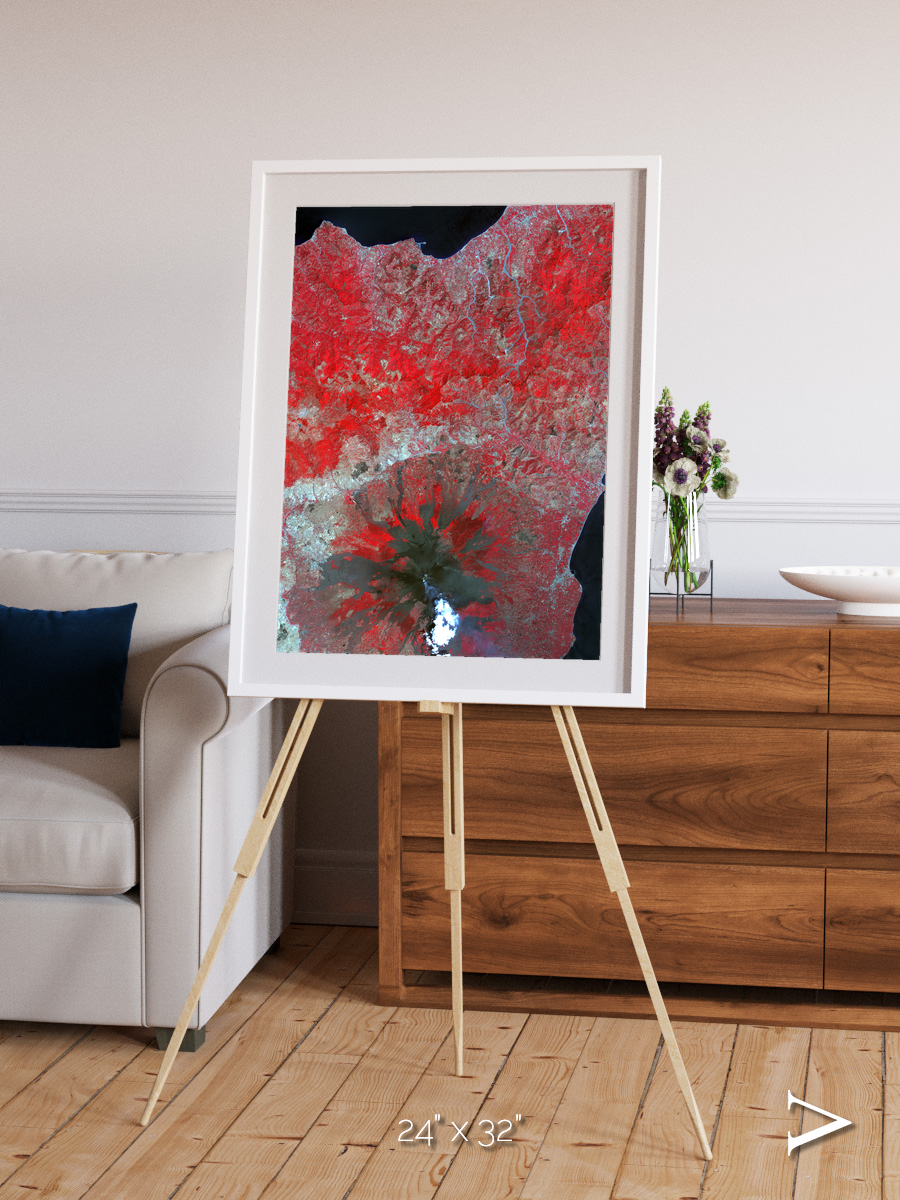 Painted Archipelago, Mt Etna Framed & Mounted Print