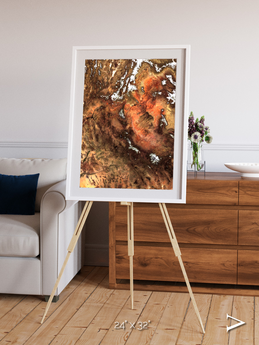 Sunlit Dunes, North America Framed & Mounted Print