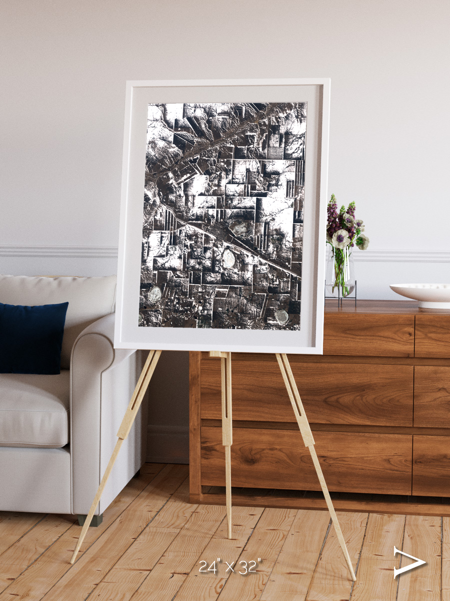 Fertile Threads, Northern Kazakhstan Framed & Mounted Print