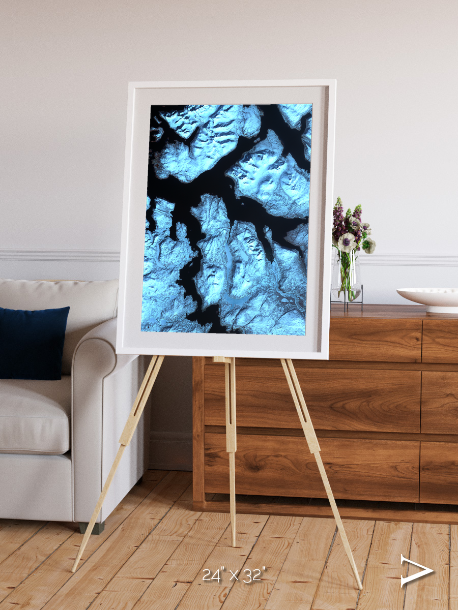 Glacial Passage, Northern Norway Framed & Mounted Print