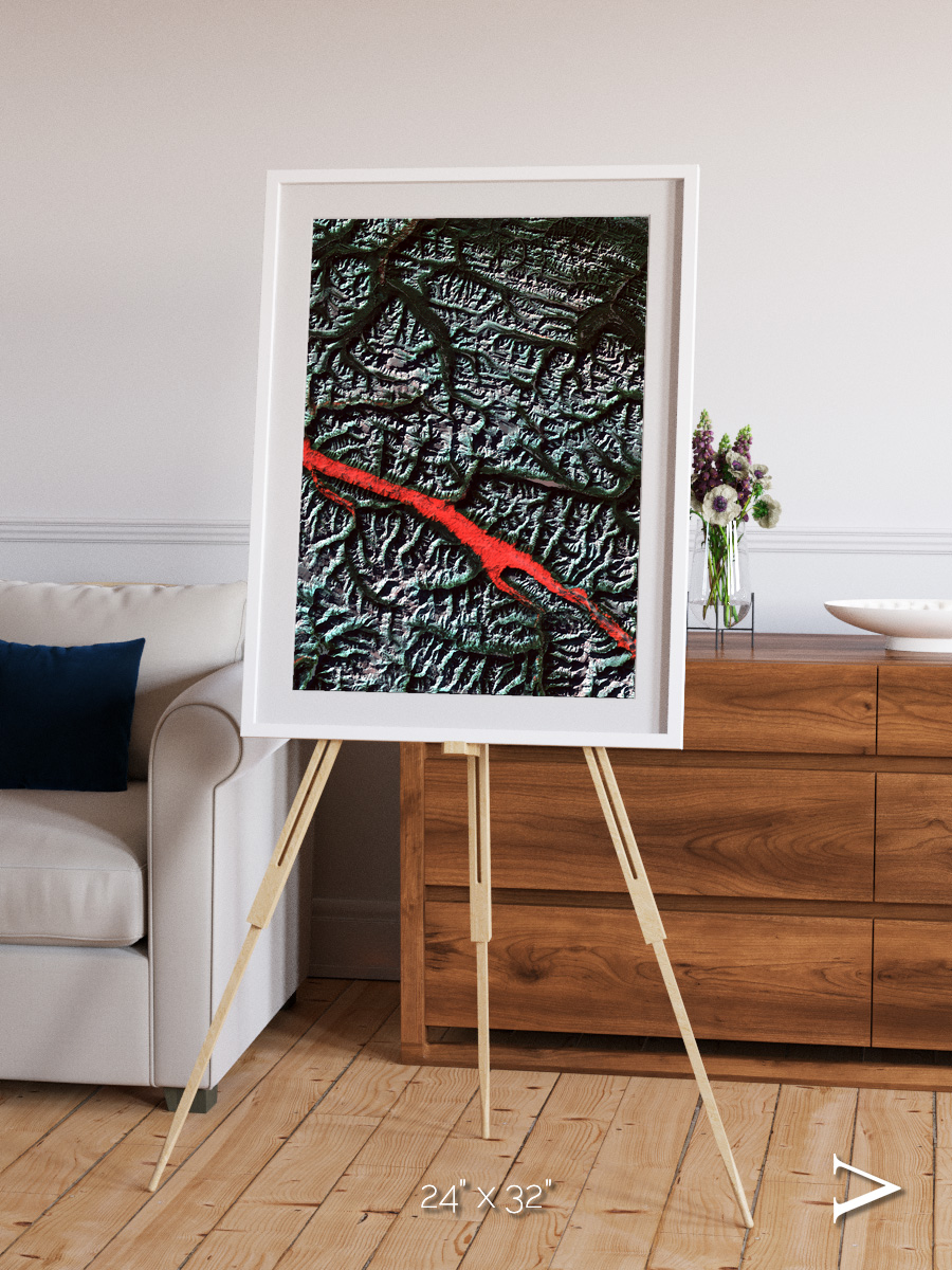 Light in the Trench, Canadian Rockies Framed & Mounted Print