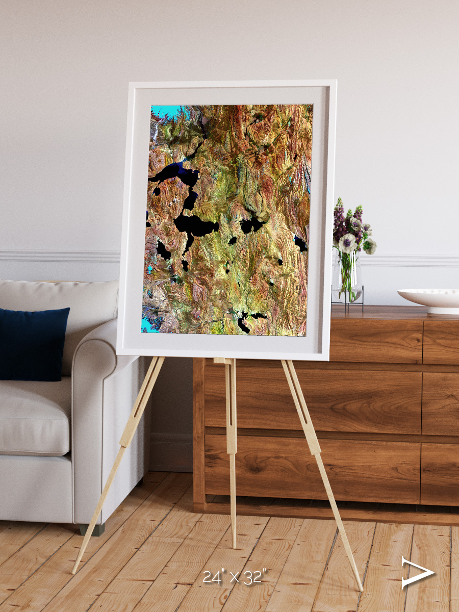 Above the Earth, Tibetan Plateau Framed & Mounted Print