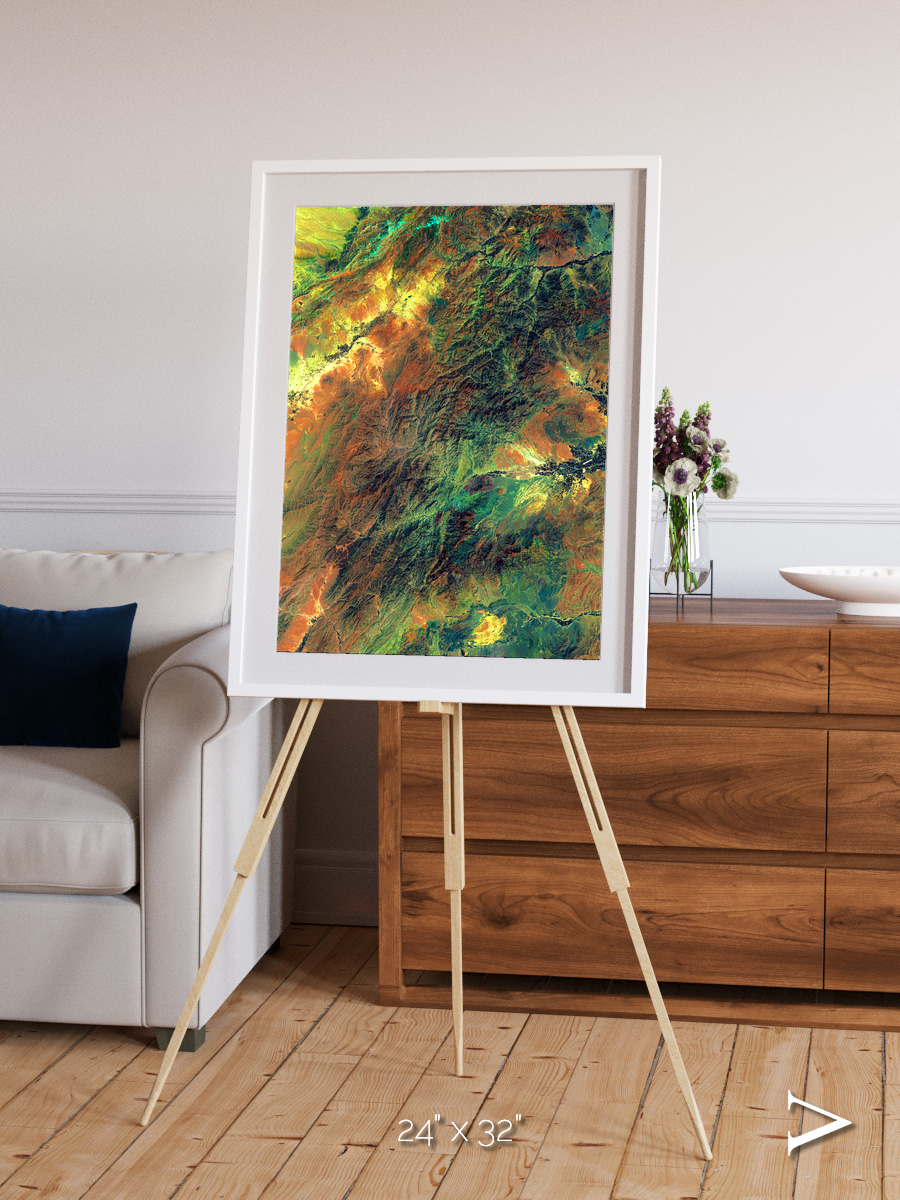 Irrigated Highlands, Eastern Afghanistan Framed & Mounted Print