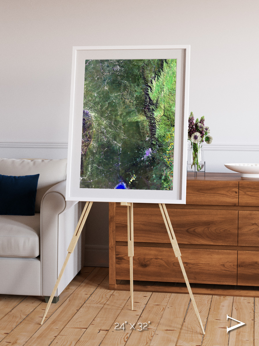 Radiating Plains, San Luis Framed & Mounted Print