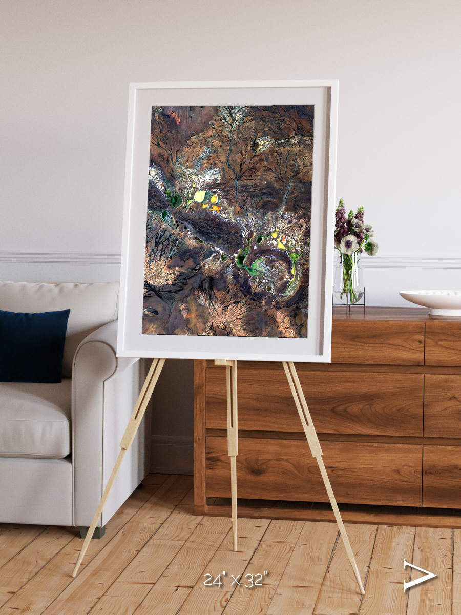 Ancient Impact, Shoemaker Crater Framed & Mounted Print