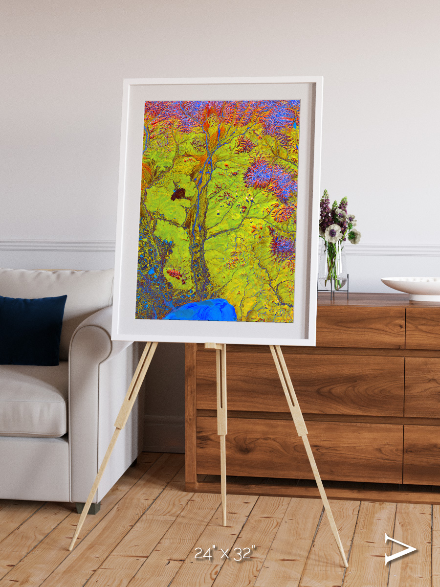 Glacial Ribbons, Chaunskaya Bay Framed & Mounted Print