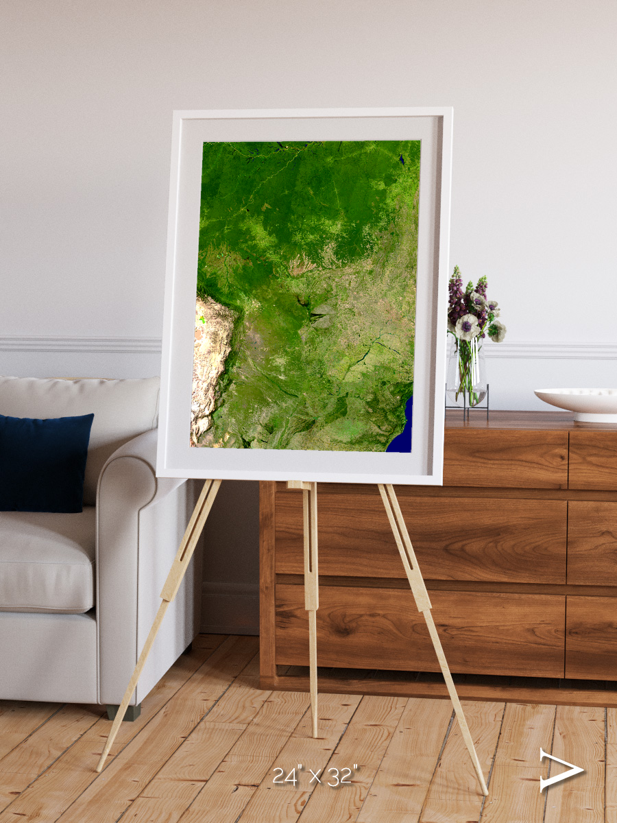Ribbon River, South America Framed & Mounted Print