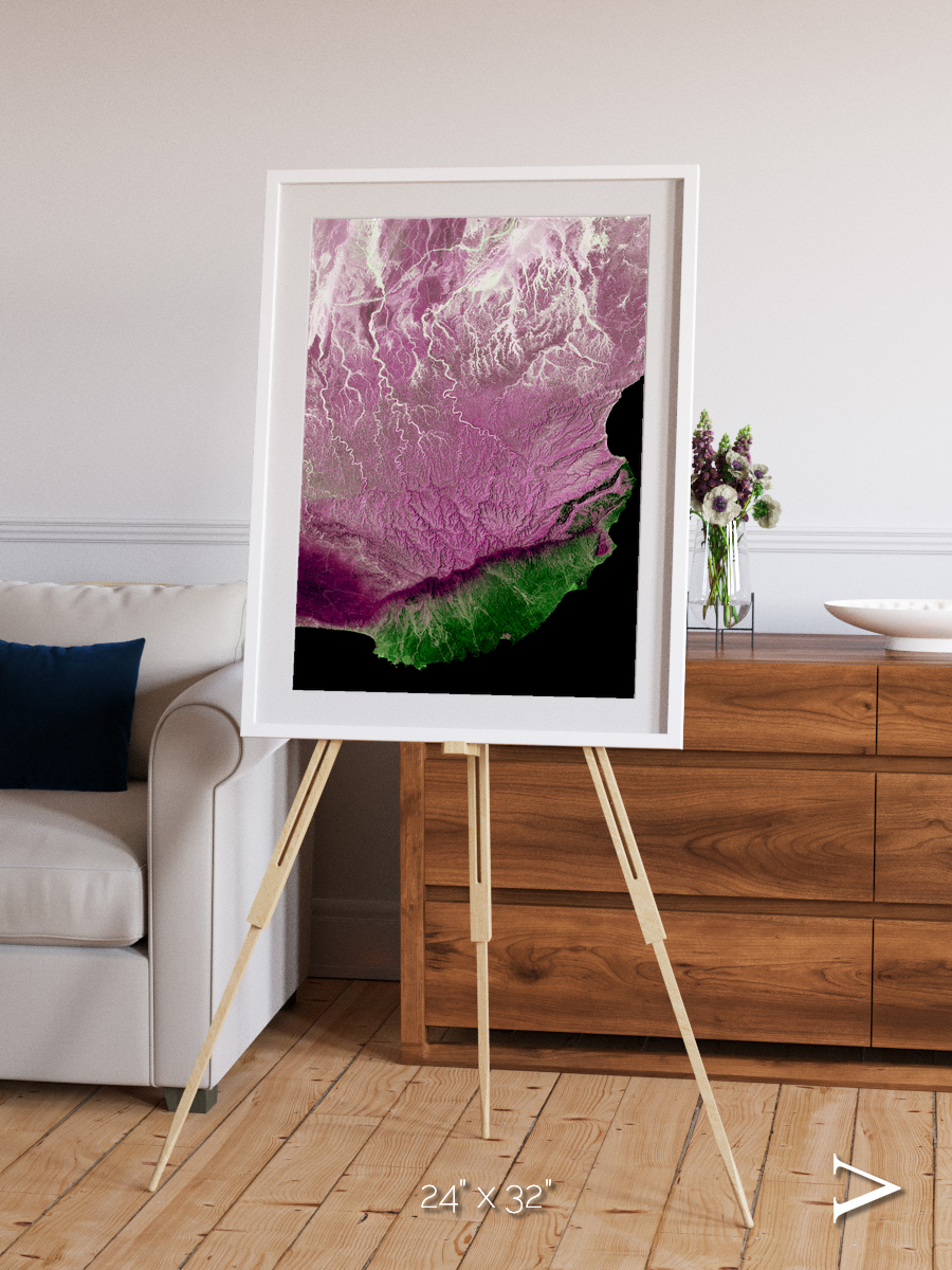 Monsoon Divide, Dhofar Framed & Mounted Print