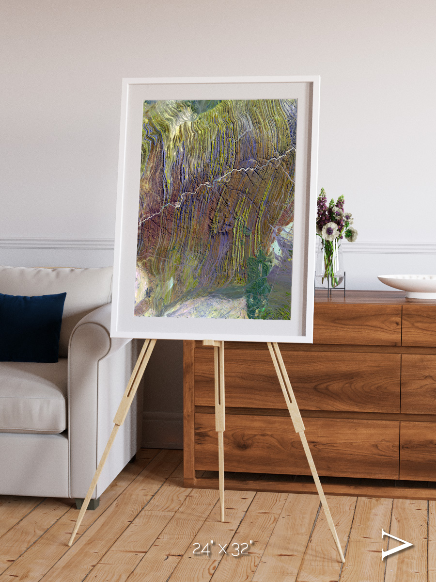 Shifting Dunes, Ugab River Framed & Mounted Print