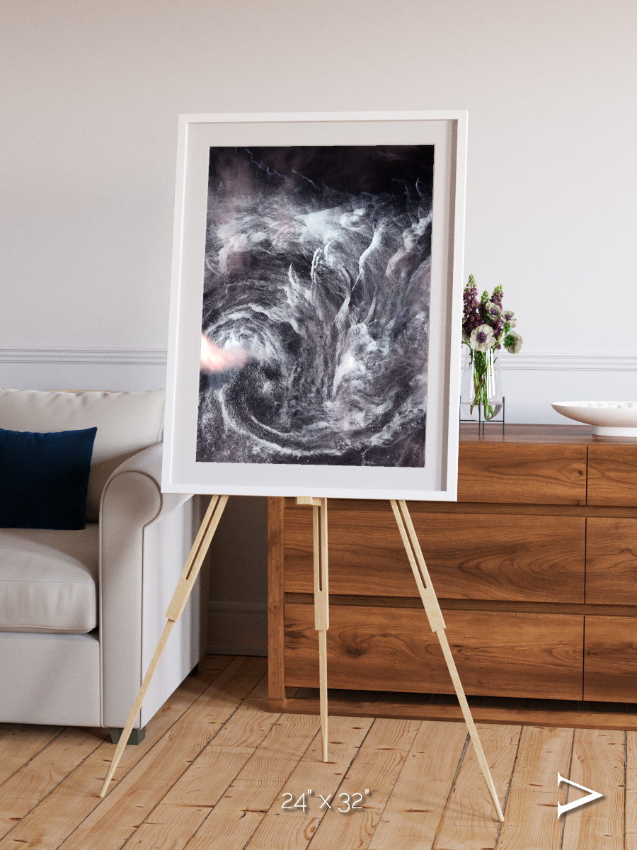 Wind Signatures, Whirlpool in the Air Framed & Mounted Print