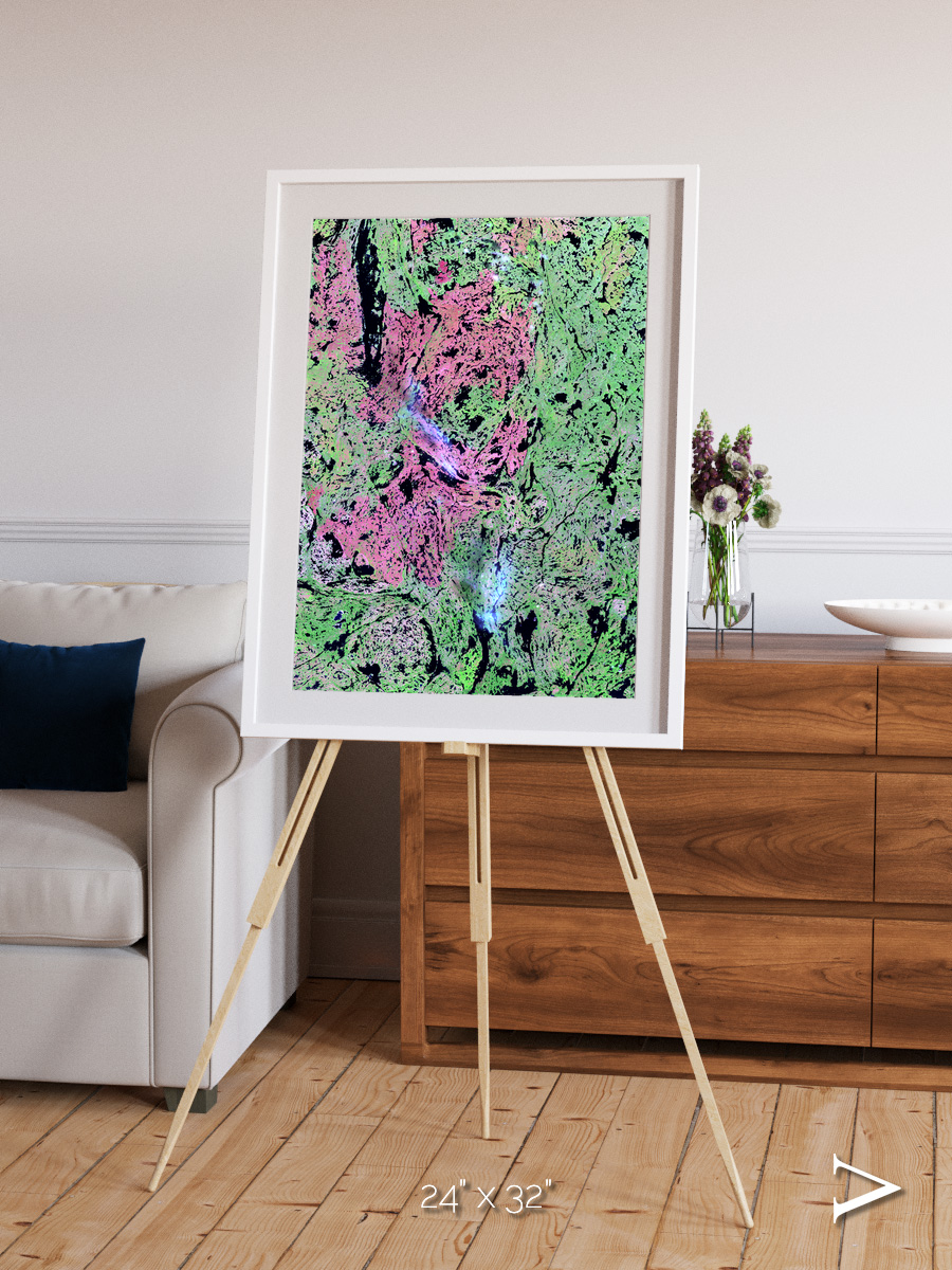 Ice River, Yellowknife Wetlands Framed & Mounted Print