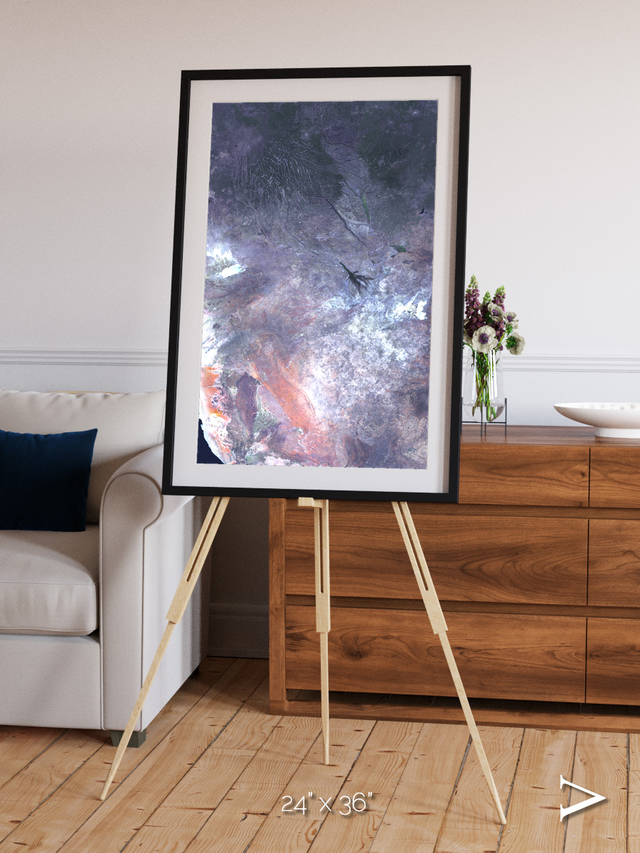 Sunlit Dunes, Africa Framed & Mounted Print