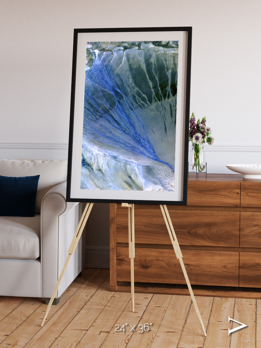 Sunlit Dunes, Alluvial Fan Framed & Mounted Print