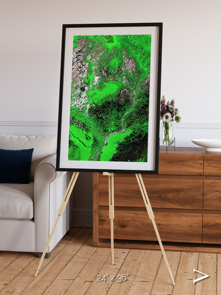 Ribbon River, Araca River Framed & Mounted Print