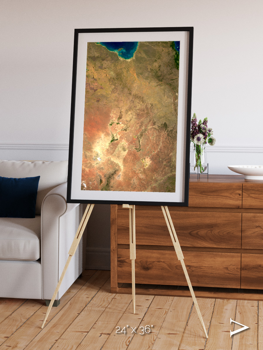 Winding Waters, Australia Framed & Mounted Print