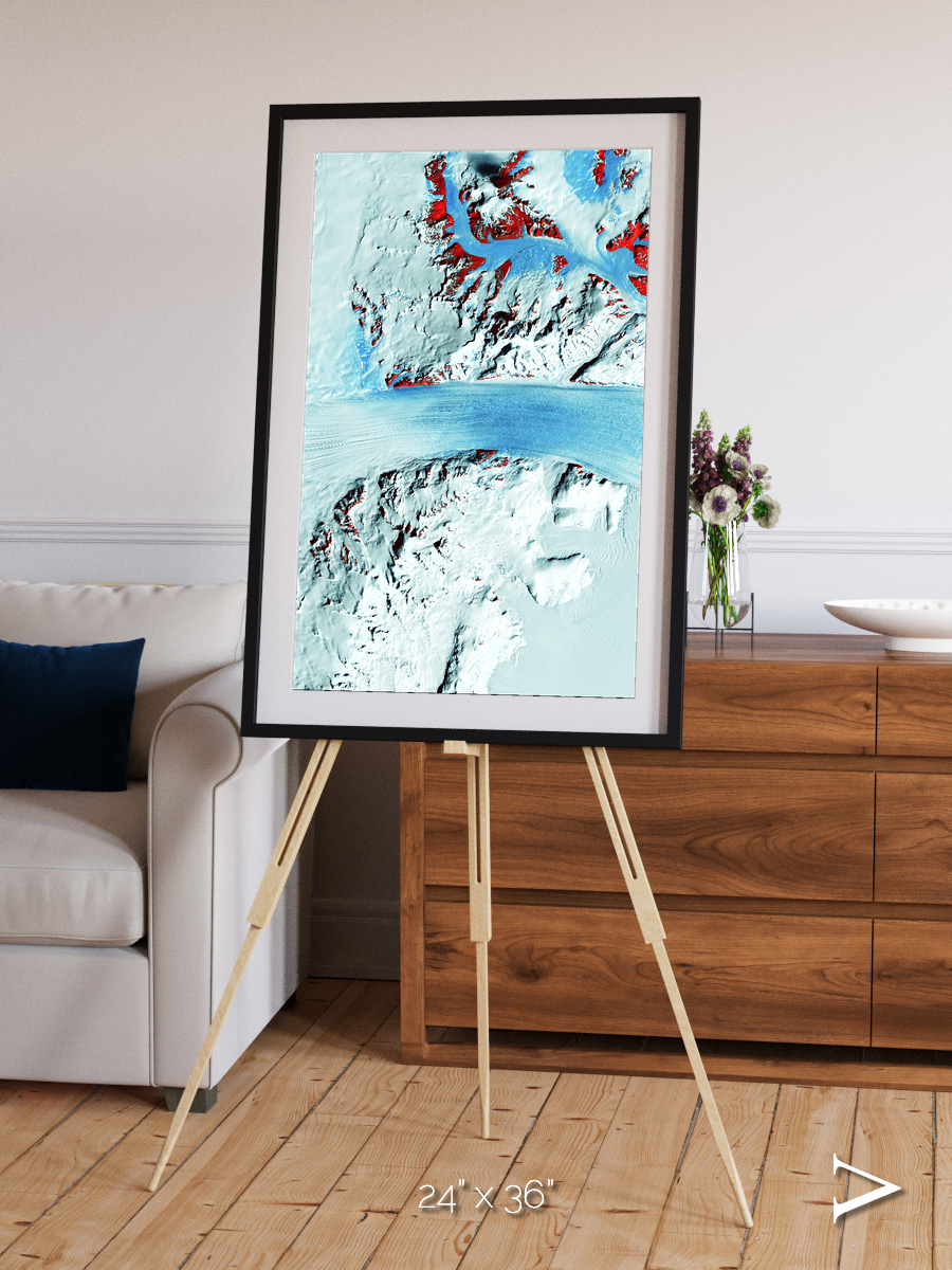 River of Ice, Byrd Glacier Framed & Mounted Print