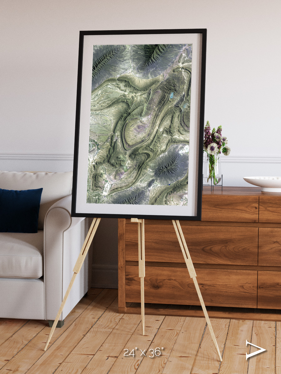 Rugged Relief, Coahuila Mexico Framed & Mounted Print