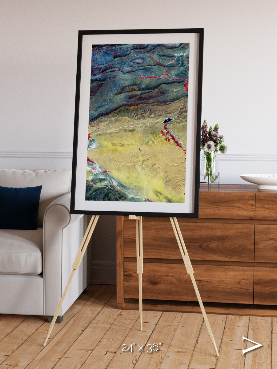 Crimson Veins, Atlas Mountains Framed & Mounted Print