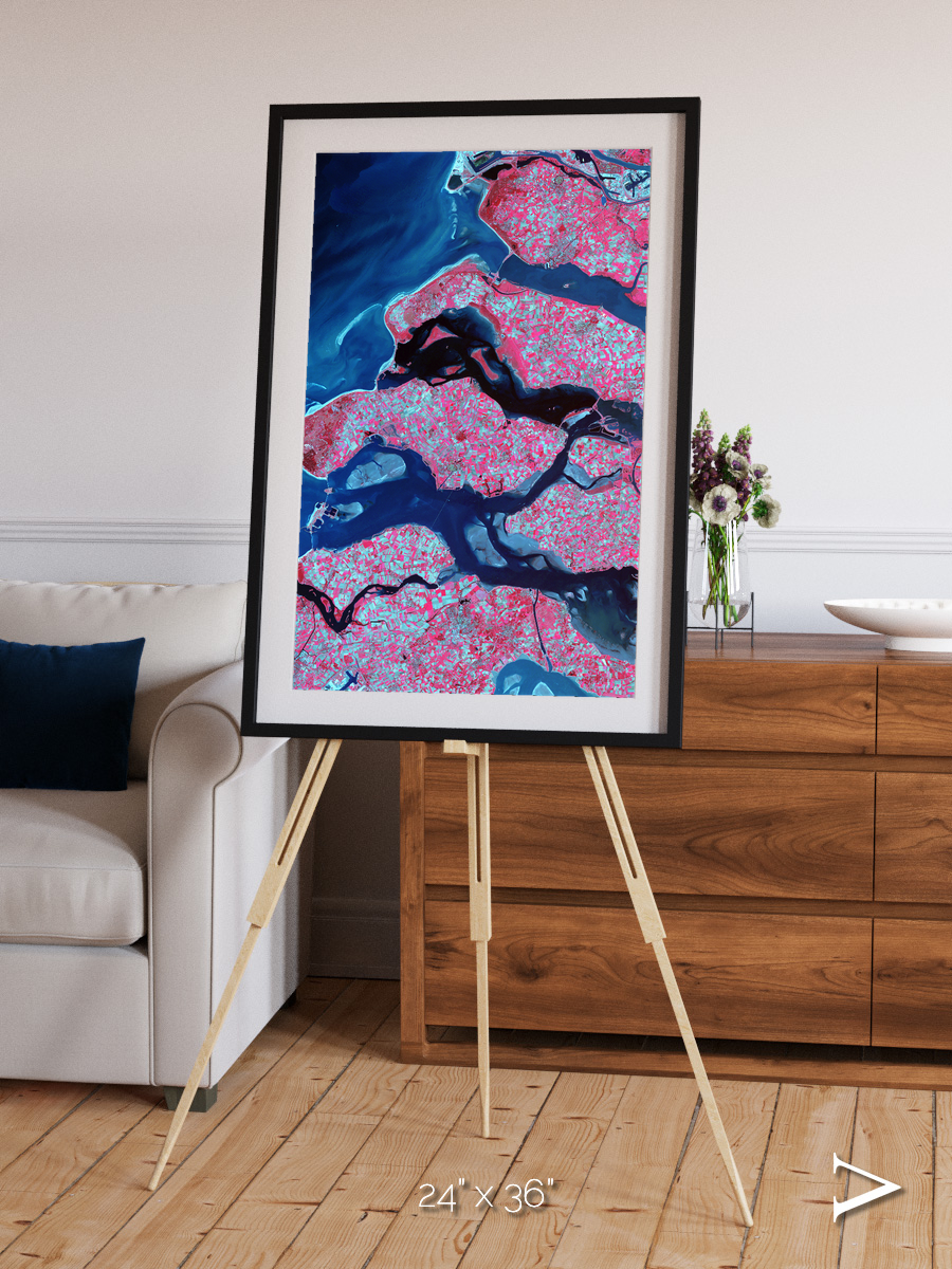 Windward Isles, Delta Region Netherlands Framed & Mounted Print