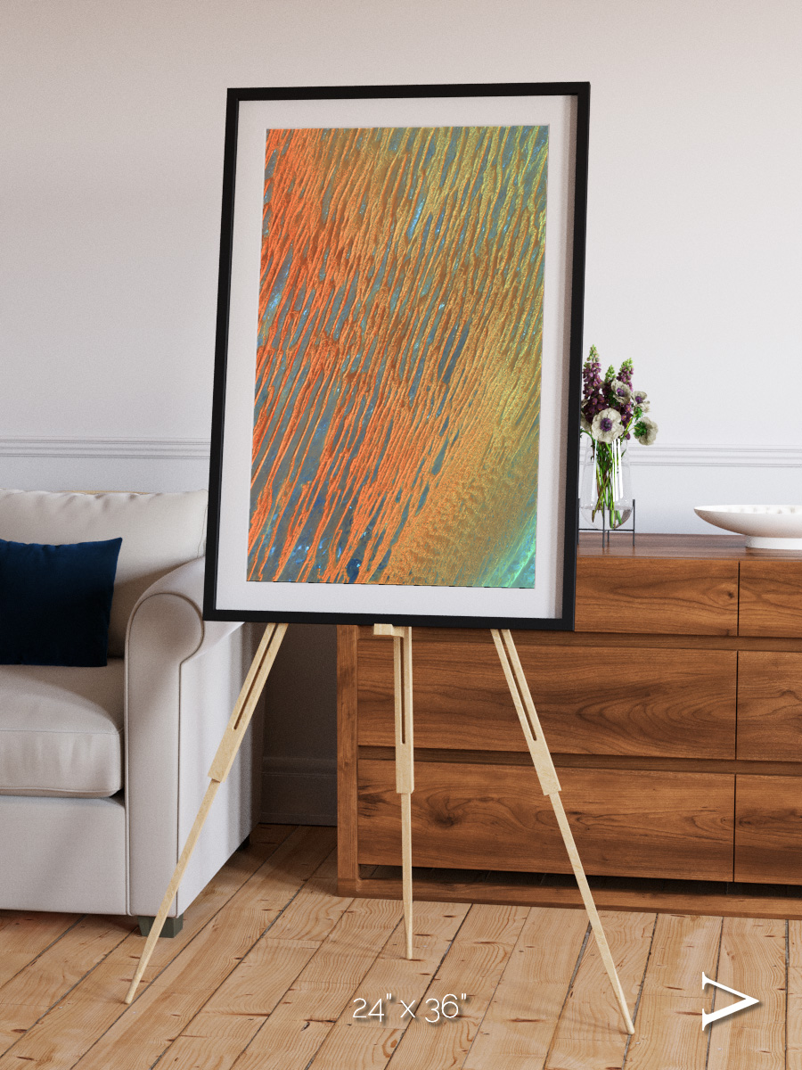 Windwritten Sands, Erg Chech Framed & Mounted Print