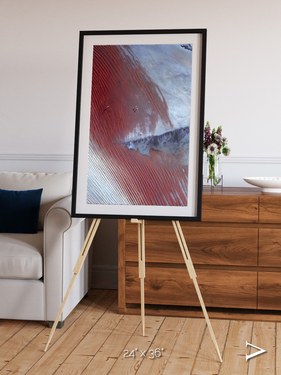 Wind Signatures, Empty Quarter Framed & Mounted Print