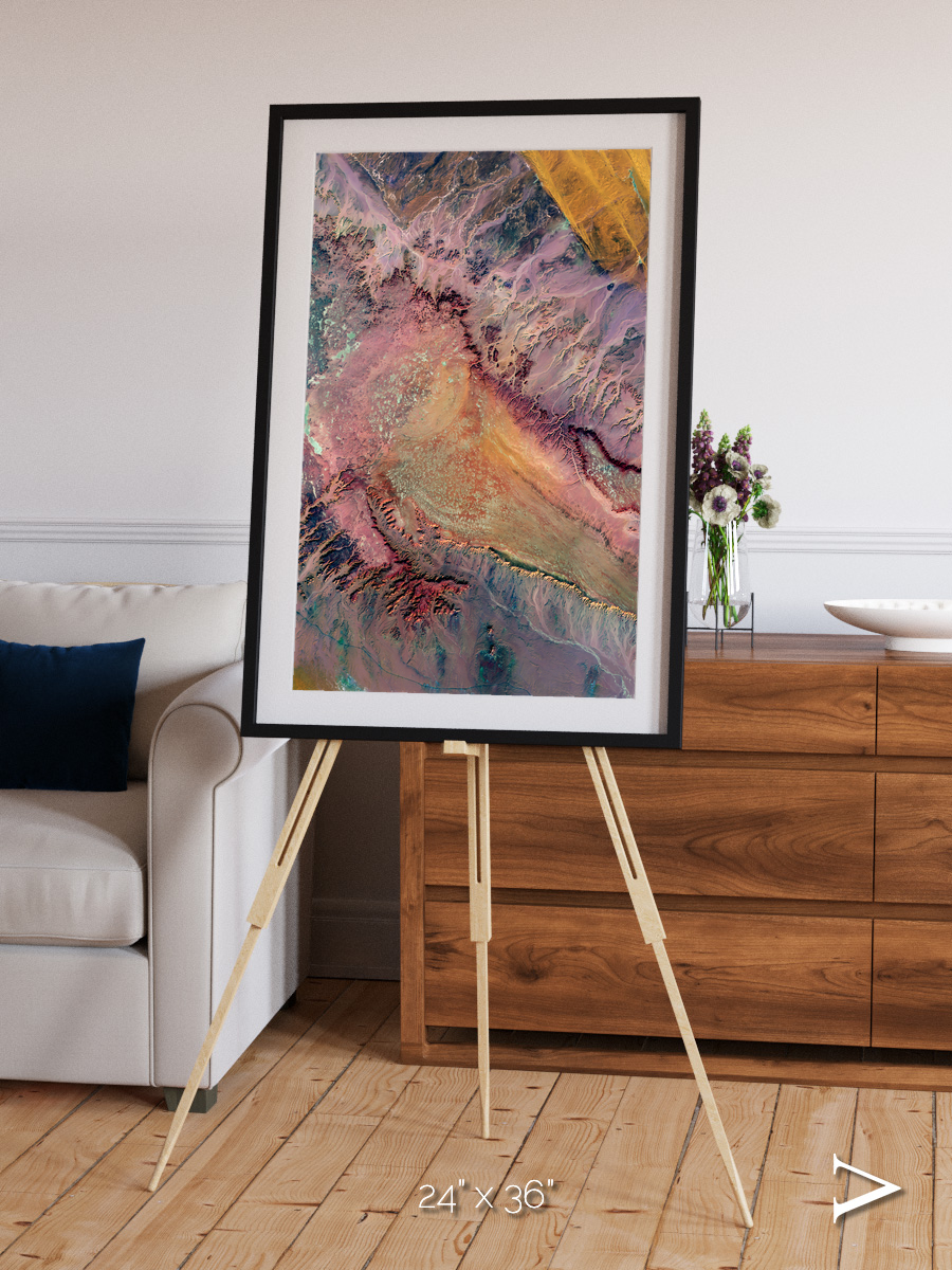Echoes of Water, Western Desert Framed & Mounted Print